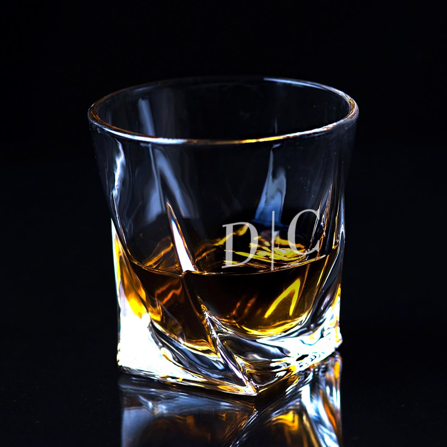 Custom 6pc Cigar Gift Set with Twist Glasses by HomeWetBar - Cigar Lover, Whiskey and Cigar Gift,