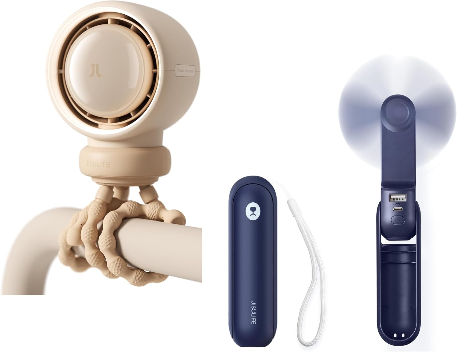 JISULIFE Baby Stroller Fan Portable Portable Handheld Fan