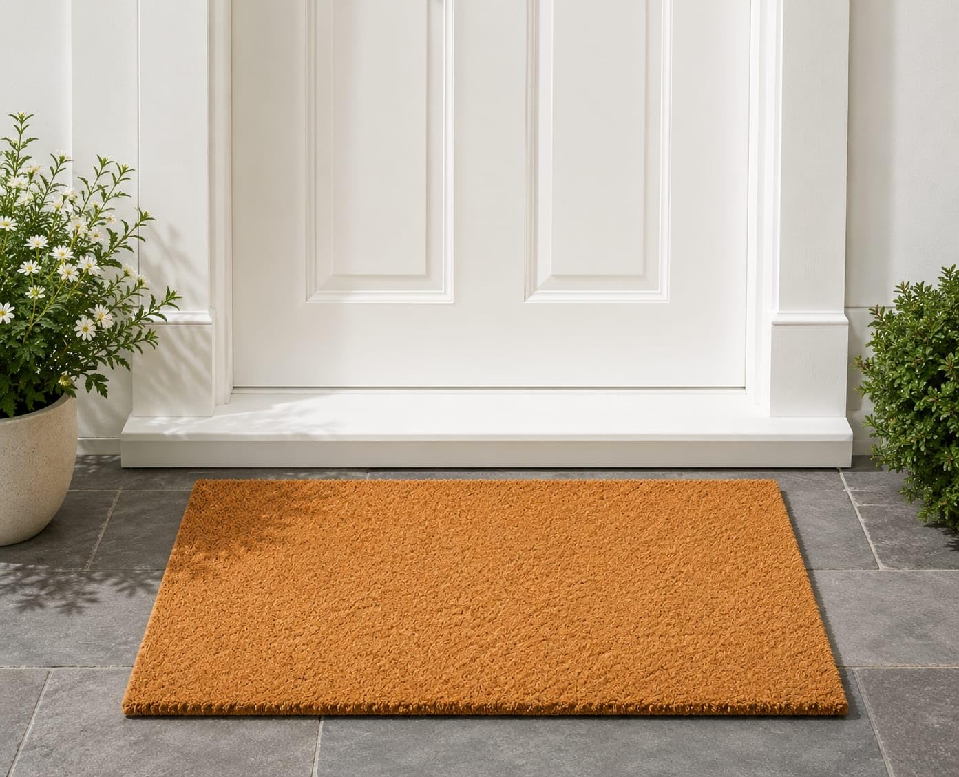 FabFill Coir Door Mat 45x75cm – Natural Coco Coir Mat with Non-Slip Backing, Heavy Duty Indoor/Outdoor Dirt Trapper Door Mat, Outdoor mat for Patio, Garden & Entryway (Pack of 1, 45 x75 cm)