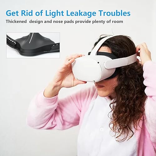Miniatura 7 de Paquete de 2 almohadillas faciales para Oculus Quest 2, almohadilla facial y cubierta facial, almohadilla antiempañamiento a prueba de sudor para VR