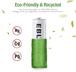 EBL AA Batteries rechargeables - 1.2V Ni-MH Double A Batteries - 2500mAh Batterie préchargée AA 8-Pack