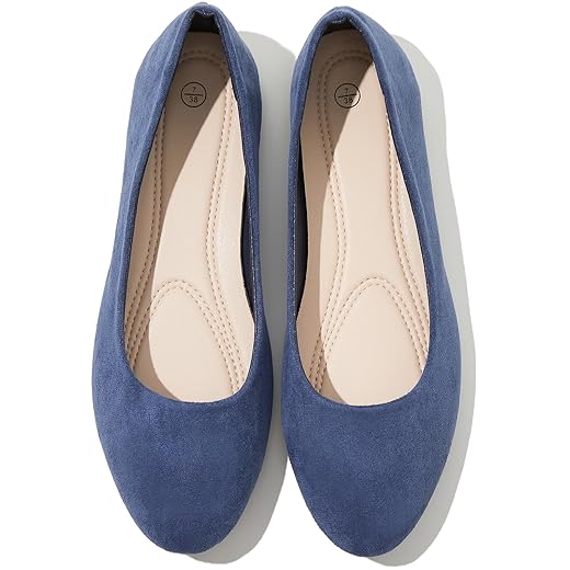 Shupua Flats for Women Round Toe Flat Shoes Dressy Black Ballet Flats Comfortable Womens Dress Shoes Ballerina Flats for Work