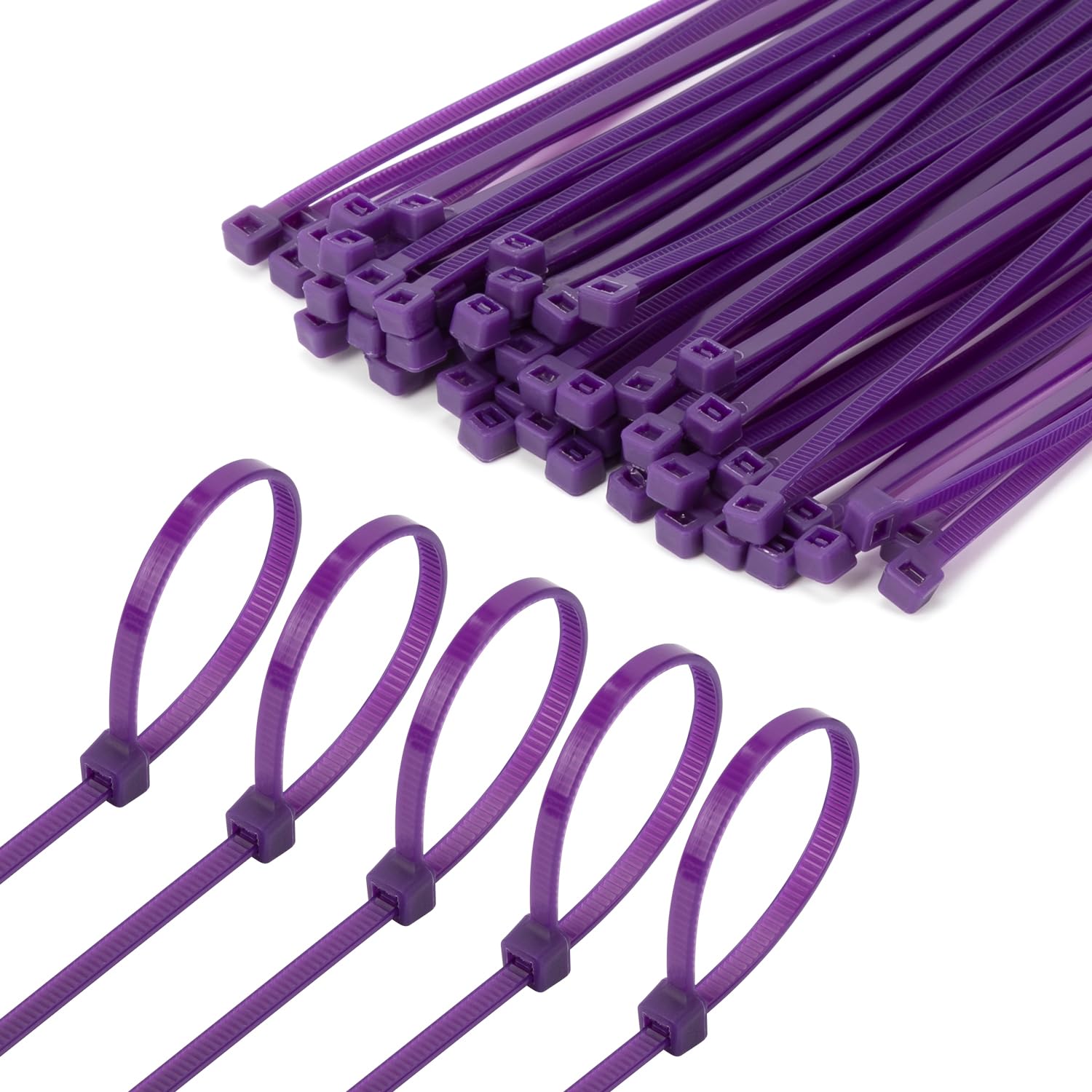 Armpow 6 Inch Purple Zip Tie 1000 PCS, 18 Lbs - Small to Medium Zip Tie, Nylon PA66 UV Resistant Cable Tie for Indoor and Outdoor Use - Ideal for bundling and securing objects — image 1