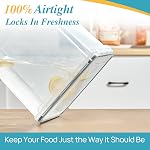 Vtopmart 9.5L 2 Pack Extra Large Flour Sugar Storage Containers, Airtight Kitchen Pantry Organization Canisters with Lids for Bulk Food, Rice, Baking Supplies, BPA Free, Black