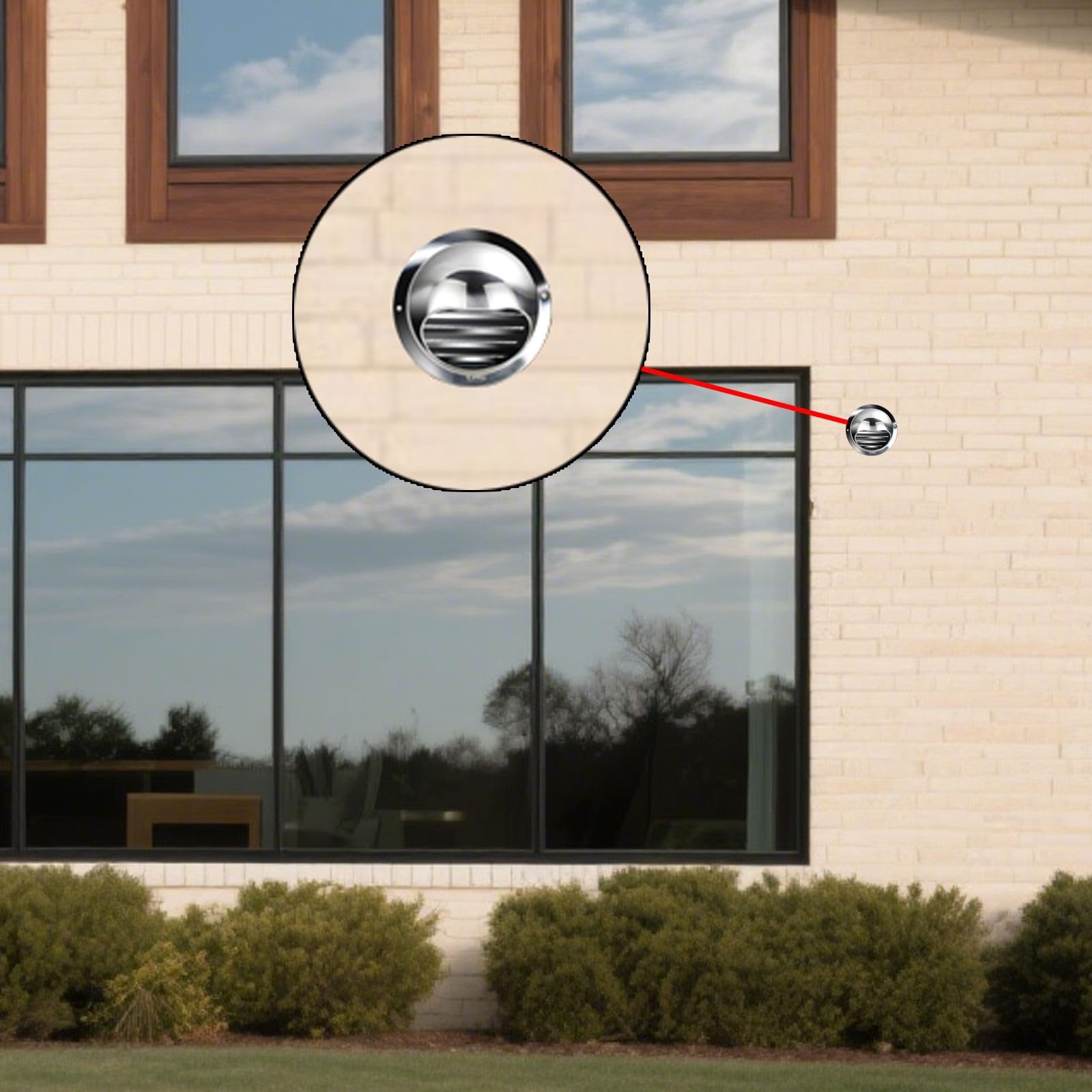 Registres, Grilles Et Bouches D'AéRation, Grille AéRation Ronde, Grille Aeration Reglable, Pour éChappement Mural Externe Pour Caravane Cuisine Salle De Bain 100mm(304 Stainless steel,200mm(7.9in))