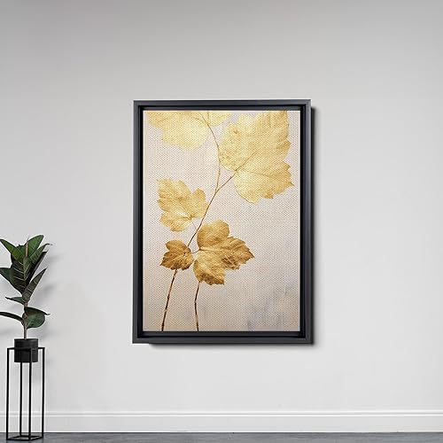 Miniatura 5 de Original Ginkgo biloba Print On Canvas, Modern Textured Gold Wall Art, Abstract Gold Leaves Print, Living room Wall Decor, Canvas, Decor