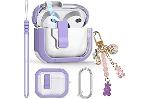 Clear Case for AirPods 3rd Gen Case with Cute Candy Keychain