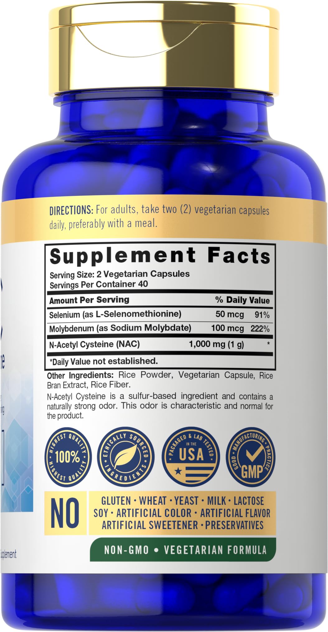 Carlyle NAC Supplement N-Acetyl Cysteine 1000mg | 80 Capsules — Amazon image 2