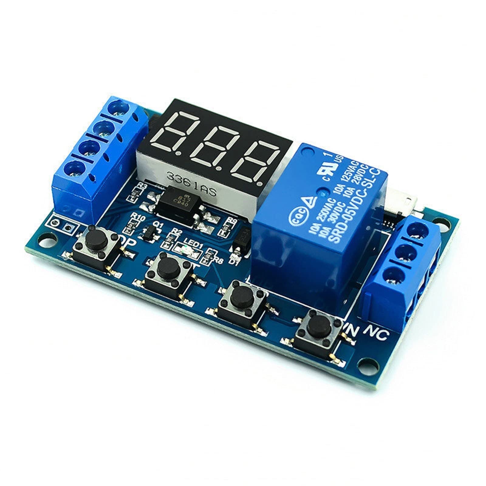 Ersatzteile DC 6–30 V Relaismodul, Auslöseverzögerungsschalter, Schaltkreis-Timer, einstellbare Zyklussteuerung, Ausschaltverzögerung, Zeitrelais, 6 V, 9 V, 12 V, 24 V