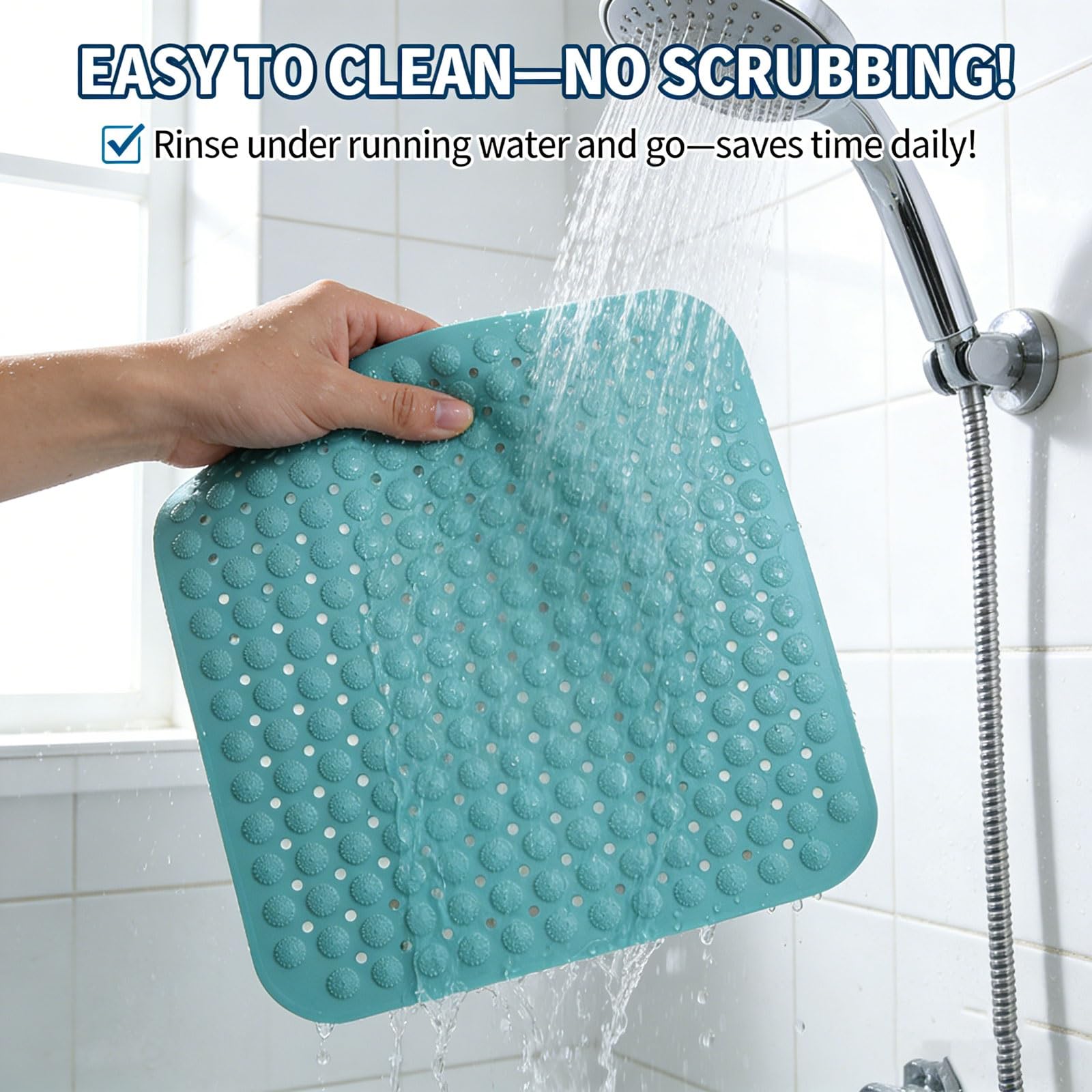 Alfombra De Baño Antideslizante De PVC For Duchas Bañeras Seguridad Baño Hotelera Y Doméstica con Ventosas(Green,80 * 120cm)
