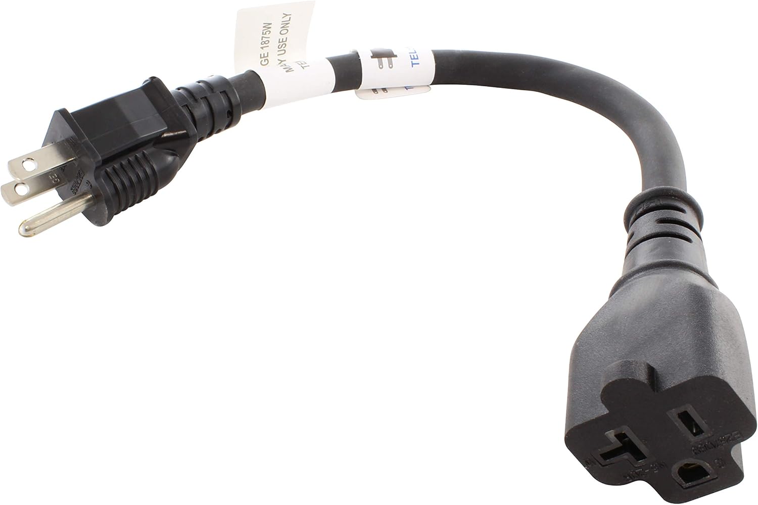 Best Deal Product AC Works S515520-012 1-Foot 15 Amp to 20 Amp Plug Adapter Cord NEMA 5-15P to 5-15/20R(20Amp T Blade) (5PK)