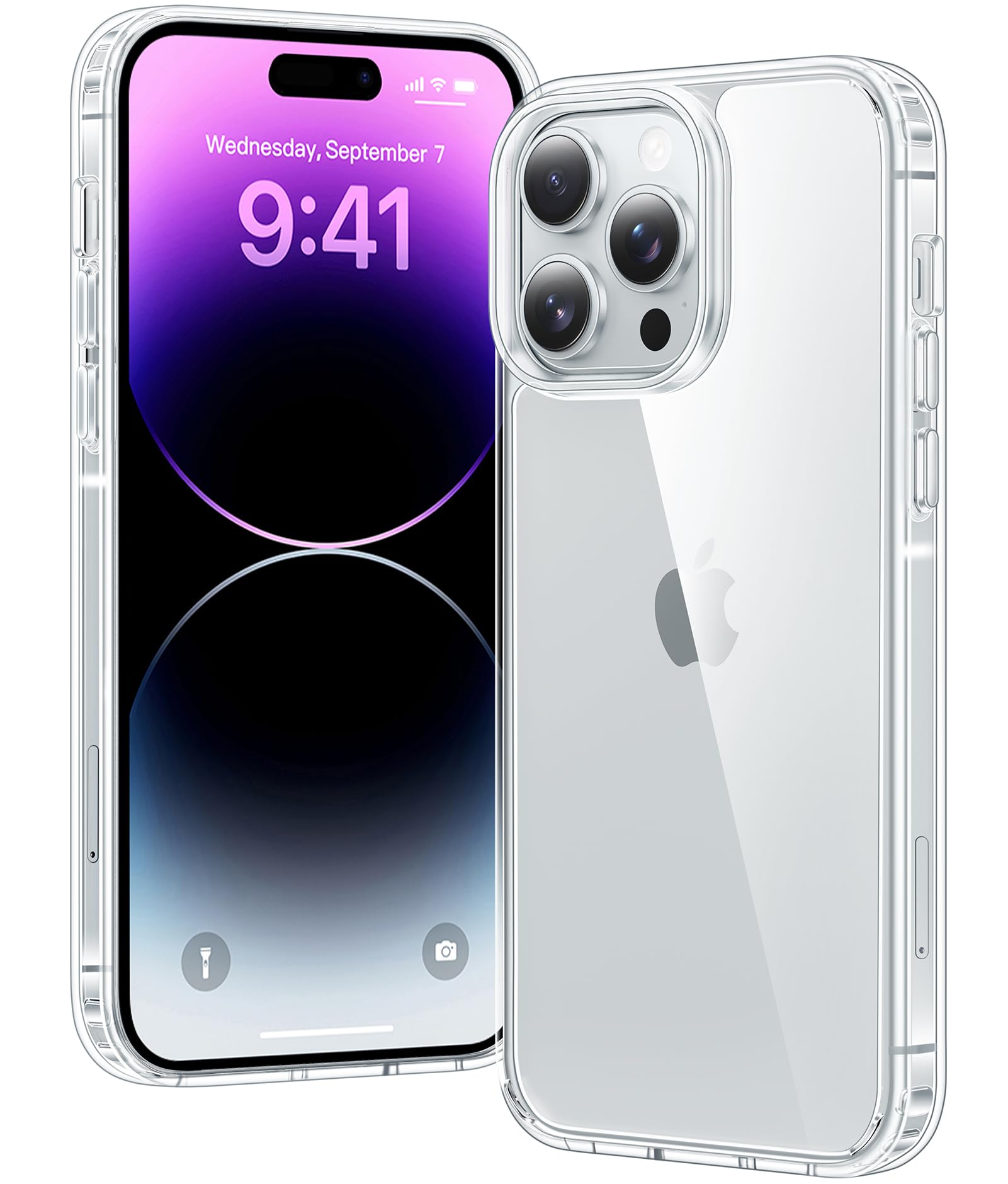 Clear Case for iPhone 15, Ultra Thin, Shockproof TPU Cover, Anti-Yellowing, Crystal Clear, Phone Case for Apple iPhone 15 - Clear — view 485
