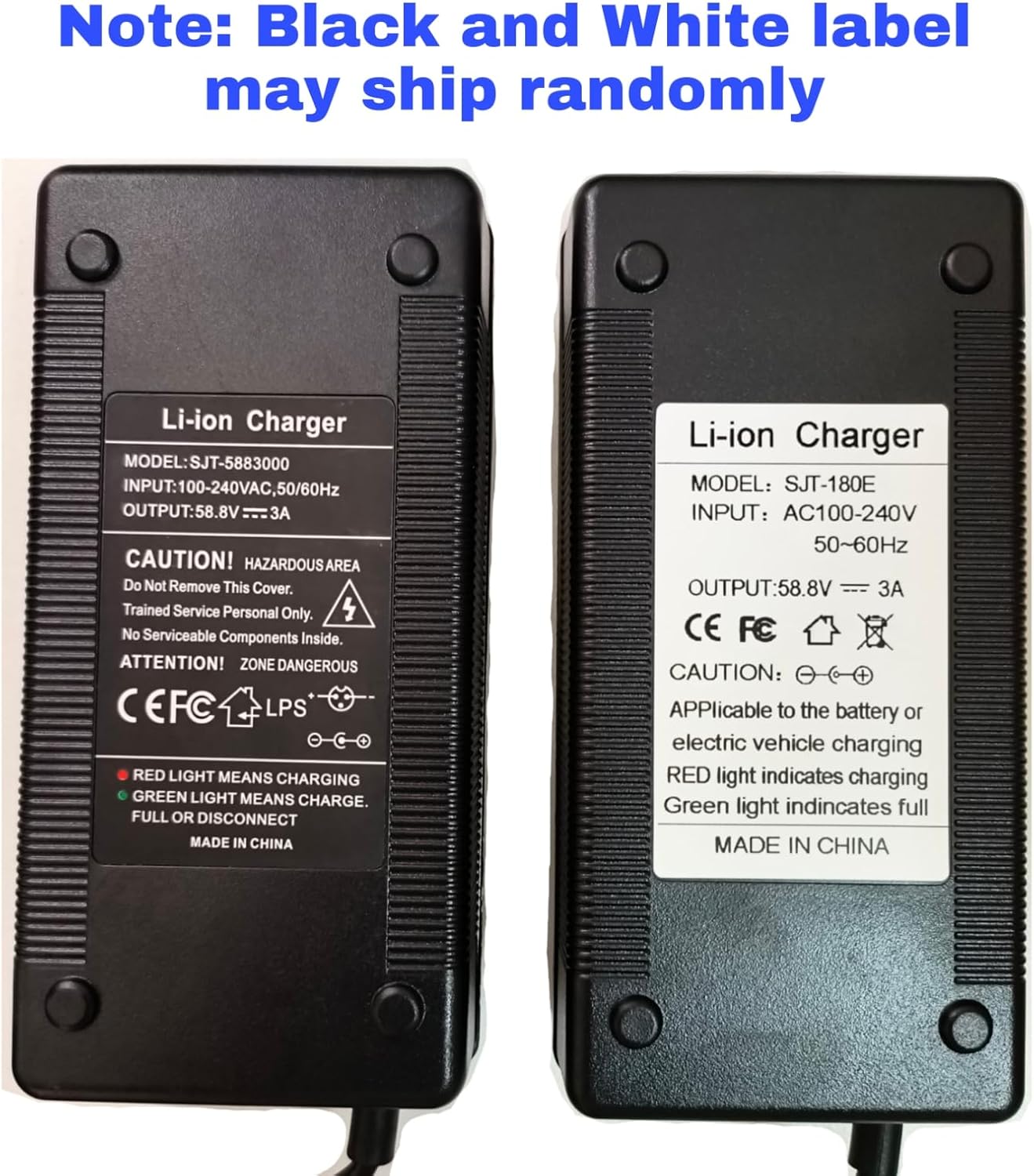 [Verified Fit] 52 Volt Electric Charger 3-Pin XLR, for Juiced CrossCurrent RipCurrent HyperScorpion 52V Battery Pack and Other 14S 52V Brands 3-Pin (58.8V 3A max)