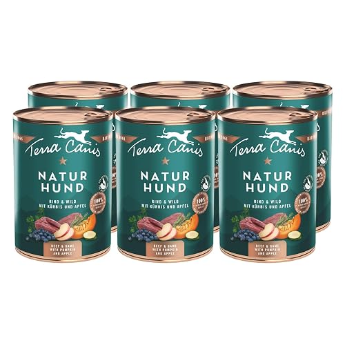 Terra Canis Vaca y Caza con Calabaza, Naturhund Comida para Perros, 6x400g