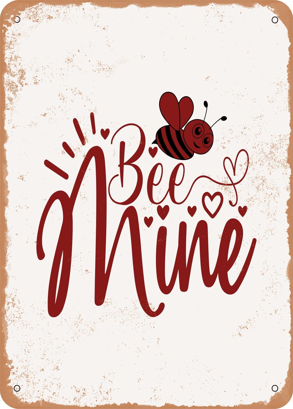 Miaomansenstore Metal Sign - Bee Mine - 3 - Vintage Rusty Look Home Decor