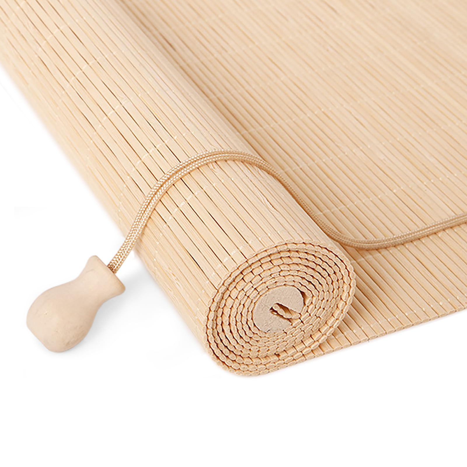 Store Bambou Extérieur,100x250cm Largeur Store Bateau en Bambou avec Lift,Parasols Stores Enrouleurs,60% Intimité Filtre Lumière,Protection Solaire,Couleur Bois Naturel