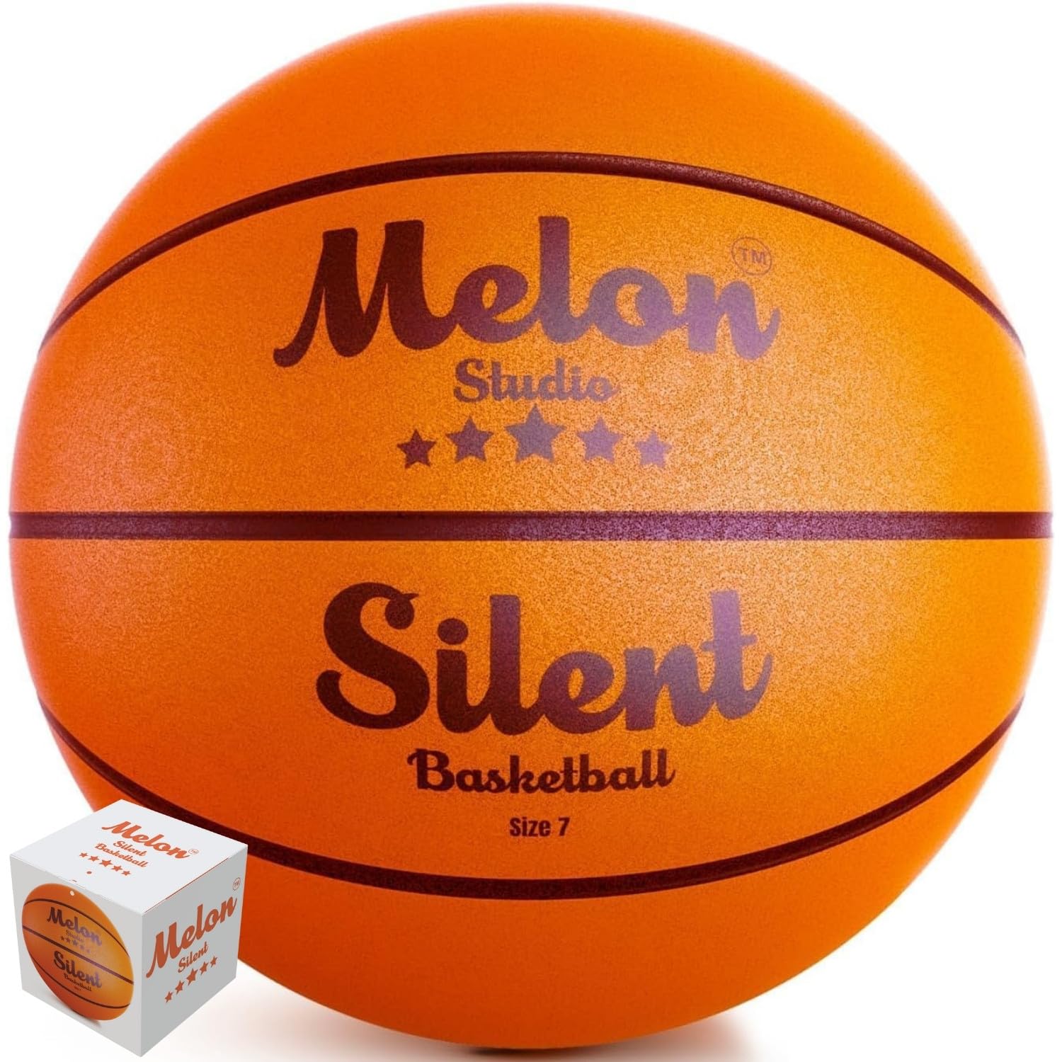 Silent Basketball Size 7 Indoor Basketball Airless Foam Ball | Quiet Dribble Inside Home | Soundless Noisless Soft Training for House | No Noise No Sound Dribbling Evolution Dribble up 29.5" inch