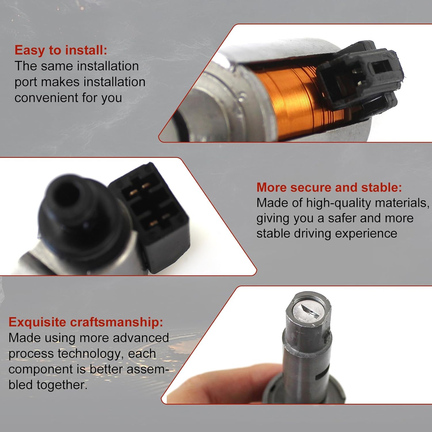 JF015E RE0F11A Transmission Solenoid Kit Fits for Nissan Sentra Tiida Versa Note CVT Transmission Solenoids Automotive Replacement Part Sets