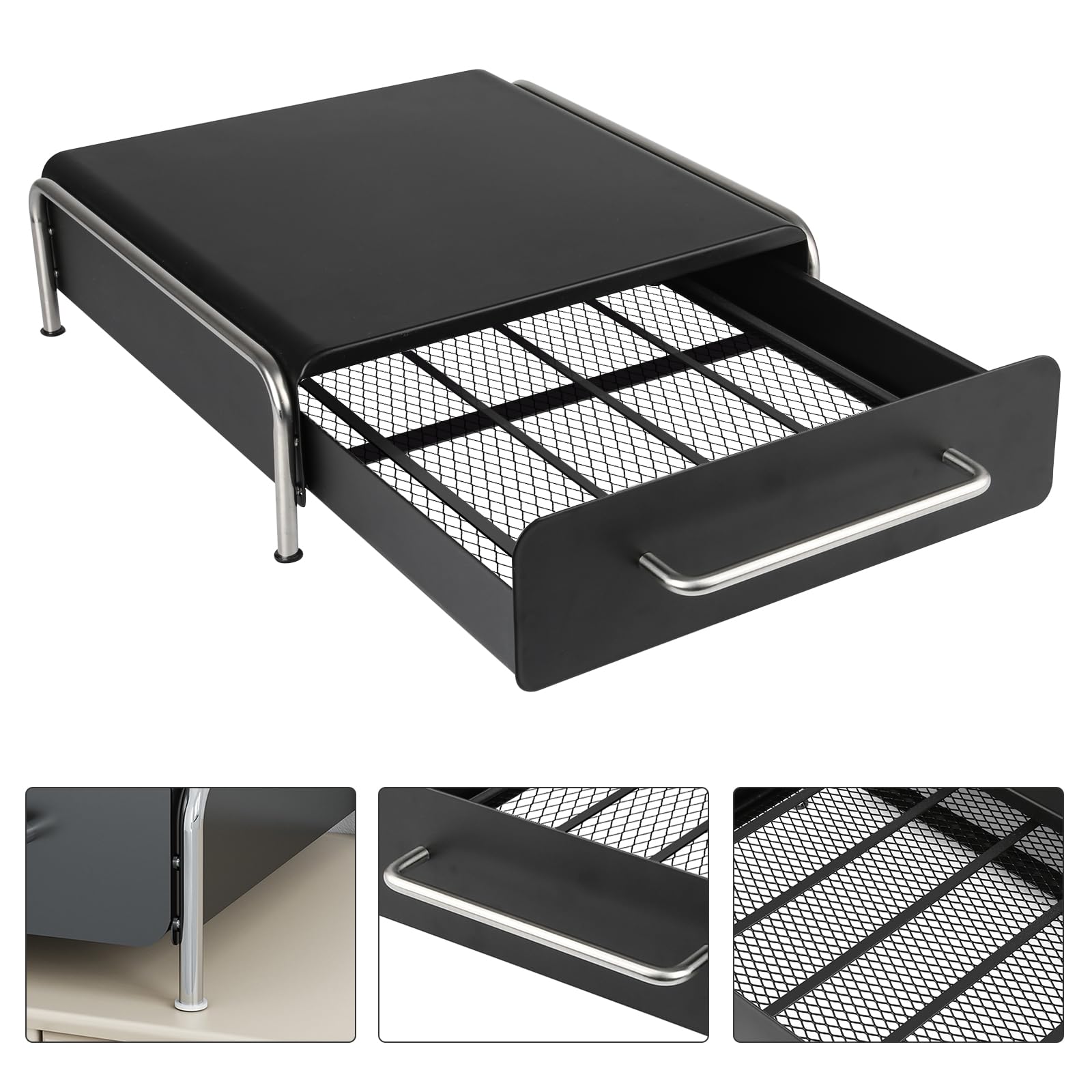 Cajón de cápsulas compatible con Tassimo (36 cápsulas) – Soporte para cápsulas de café Tassimo – Bandeja 2 en 1 para máquina Tassimo (negro)
