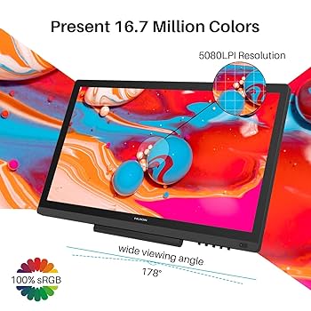 Huion Kamvas GT-191 V2 Monitor de desenho com tela HD Stylus