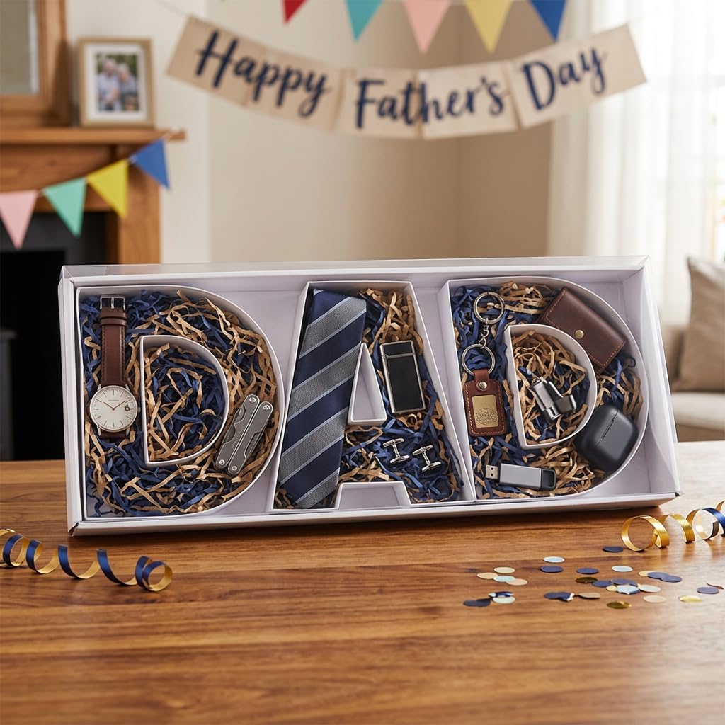 WENPACK Empty Sweet Gift Box DAD Cardboard Letter Shaped Fillable Chocolate Strawberry Flower Packaging (DAD)