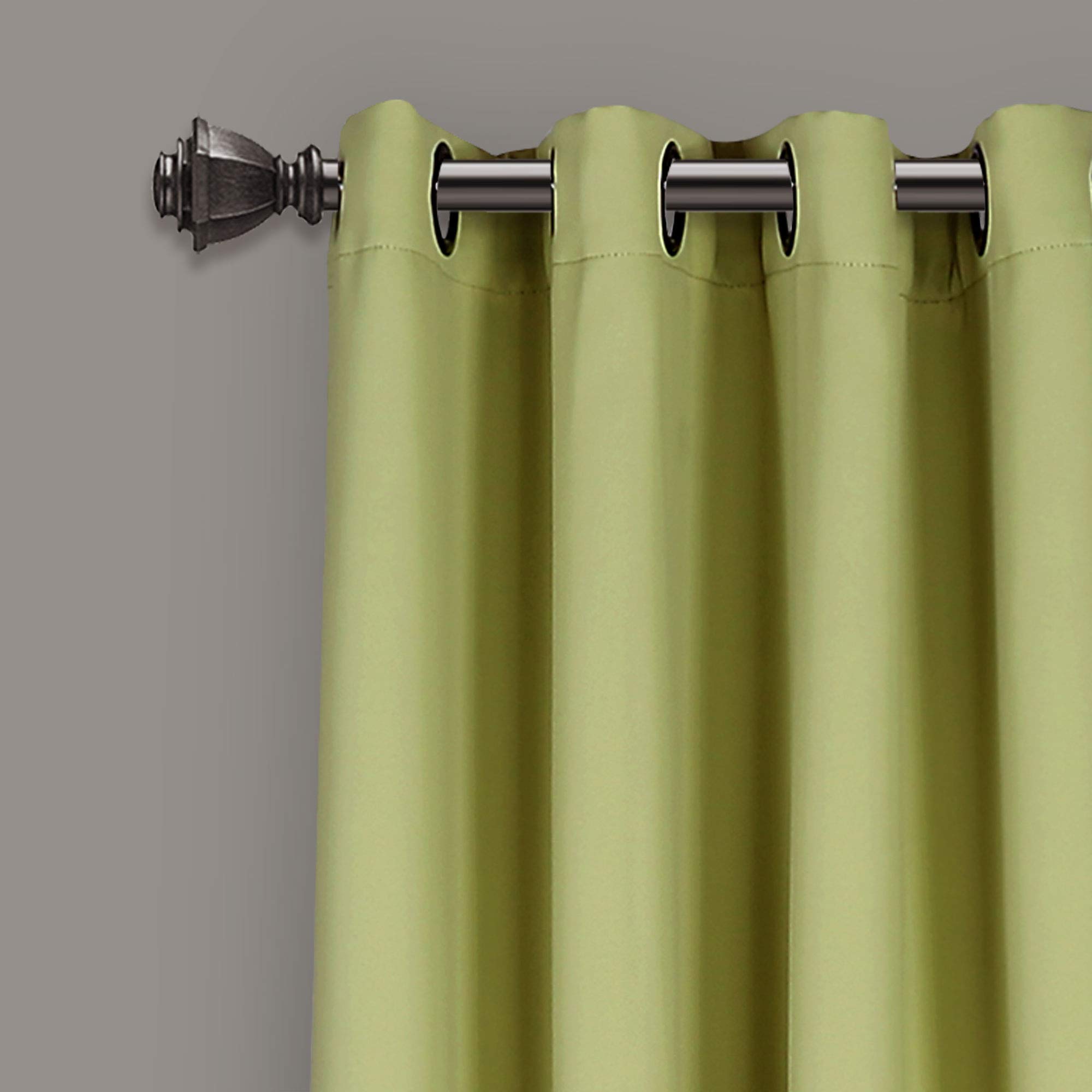 Lush Decor Insulated Grommet Blackout Window Curtain Panels, Pair, 52" W x 84" L, Sage, Classic Modern Design - Image 2