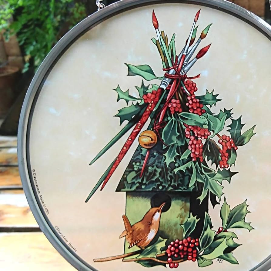 新品バスティン ステンドグラスHollyヒイラギ グラスマスターズ社 クリスマス Amazon.co.jp: AIKU-YAバスティン ステンドグラス Holly ホリー