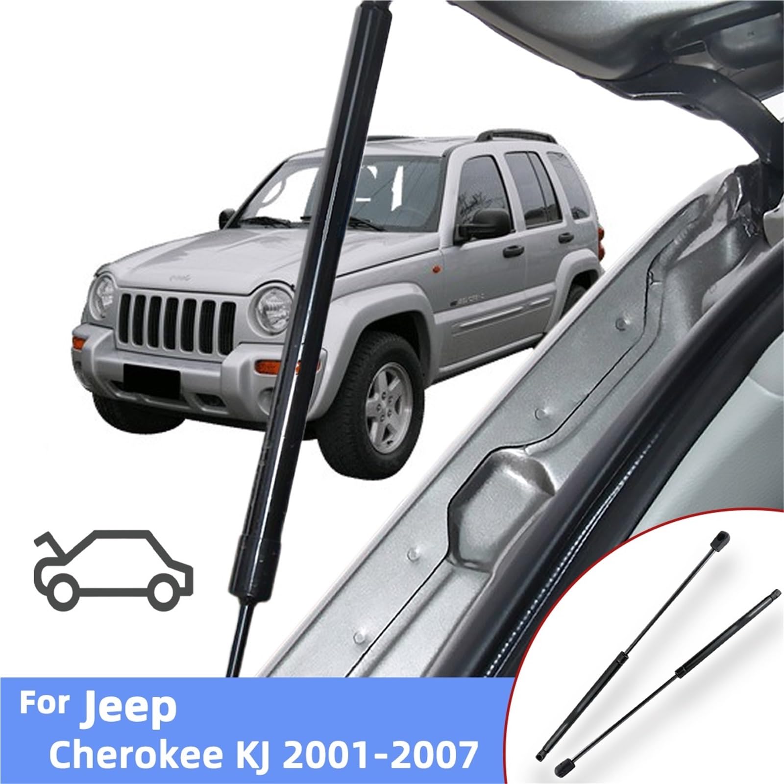 Podpora Amortyzatora Pasuje Do Jeepa Cherokee KJ 2001-2007 OE 55360411AB 55360411AC, Podnośnik Przedniej Maski, Sprężyny Gazowe Gas Struts