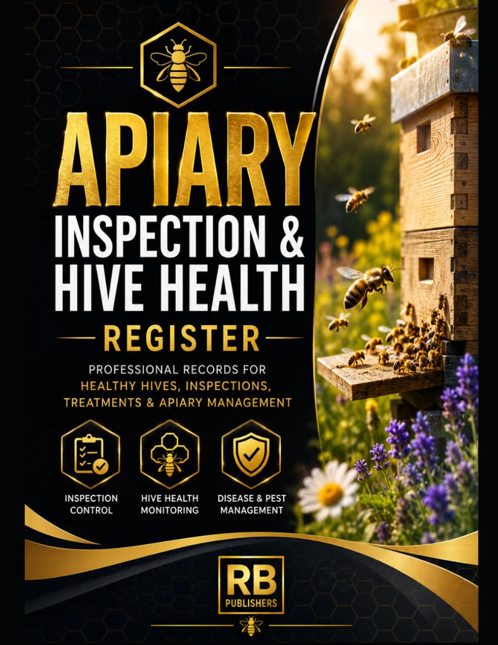 Apiary Inspection & Hive Health Register: Professional Record Book for Hive Inspections, Colony Health Monitoring, Disease & Pest Control, Treatments, ... Management, and Seasonal Beekeeping Records