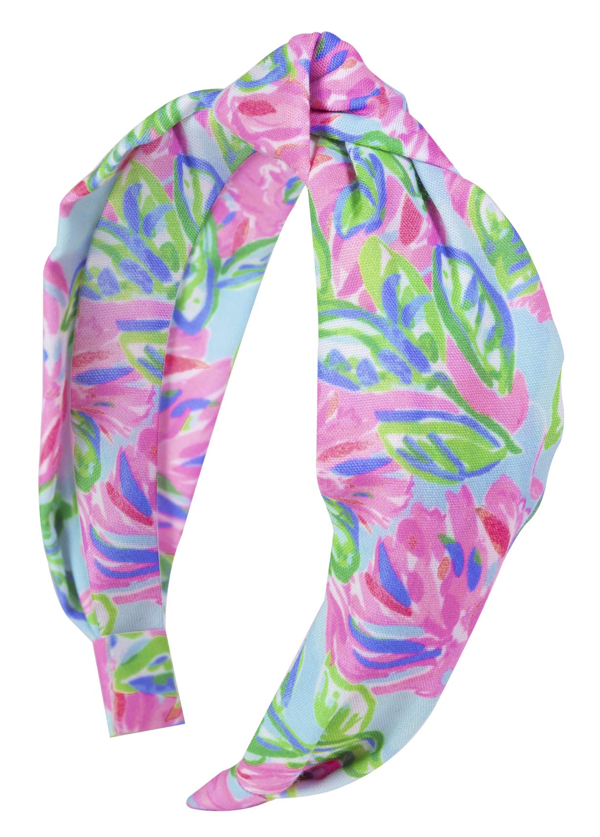 Lilly Pulitzer(Totally Blossom) - Women's Cute Pink/Blue/Green Knotted Headband, Totally Blossom