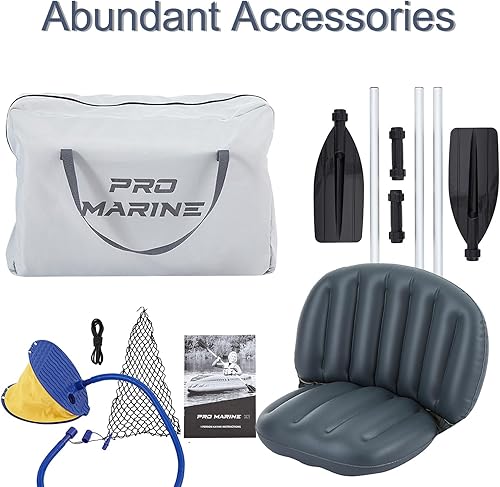 Miniatura 5 de PROMARINE Inflatable Kayak Oar Included Blow Up Kayak Foldable Paddle Boat with Adjustable SeatFoot Pump (1 Person)