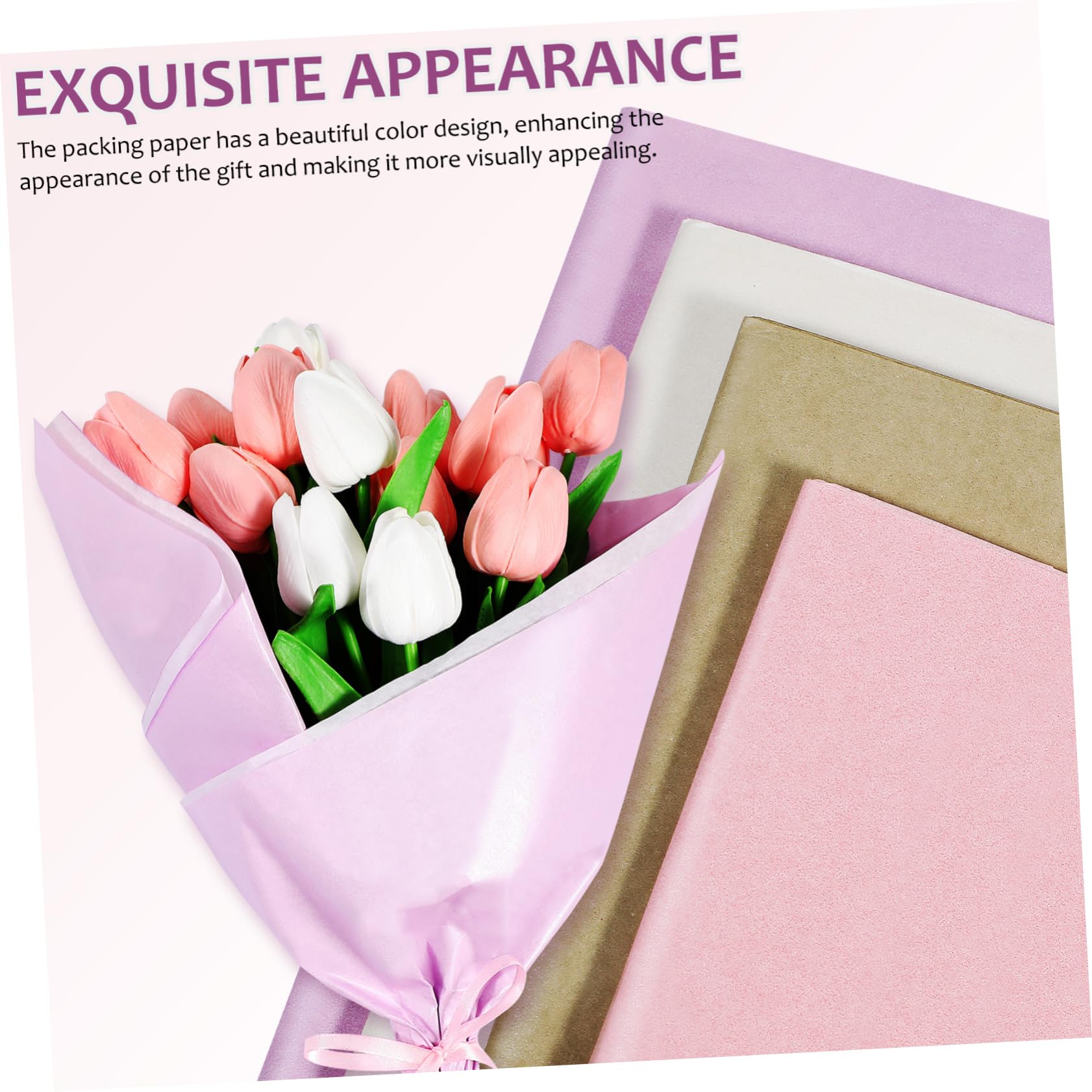 ORFOFE 80hojas Papel para Envolver Regalos de Papel de Pastel para Manualidades y Envoltura de Flores