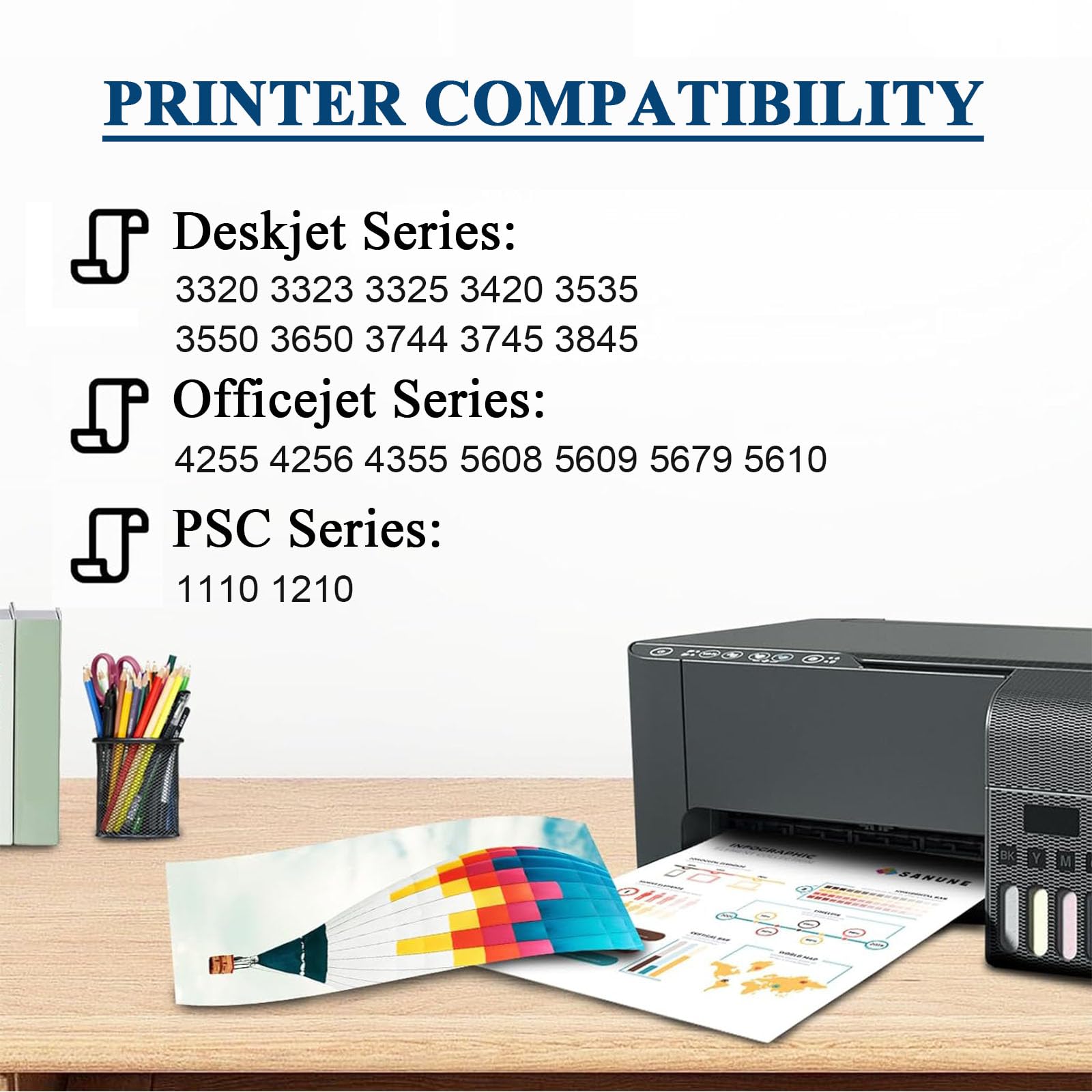 CARTUCCIA COMPATIBILE PER HP 27 XL NERO 27XL STAMPANTE DESKJET - Foto 11