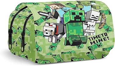 Gamer School Pencil Case, Cool Pencil Case for Kids, Durable Gamer Gifts, Spacious Lightweight with Multiple Pockets, Perfect for School, College, Travel