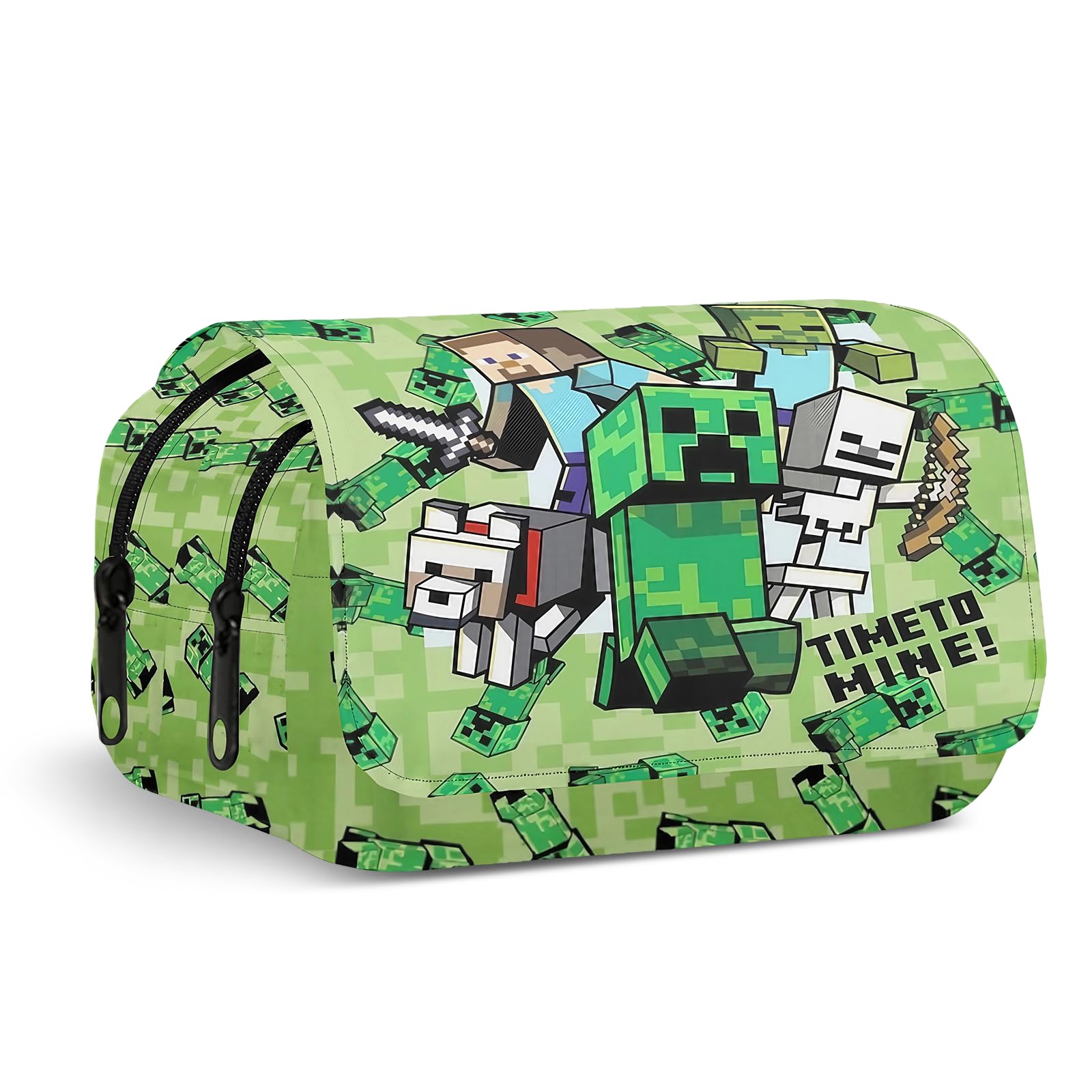 Nhemeylp Gamer School Pencil Case, Cool Pencil Case for Kids, Durable Gamer Gifts, Spacious Lightweight with Multiple Pockets, Perfect for School, College, Travel