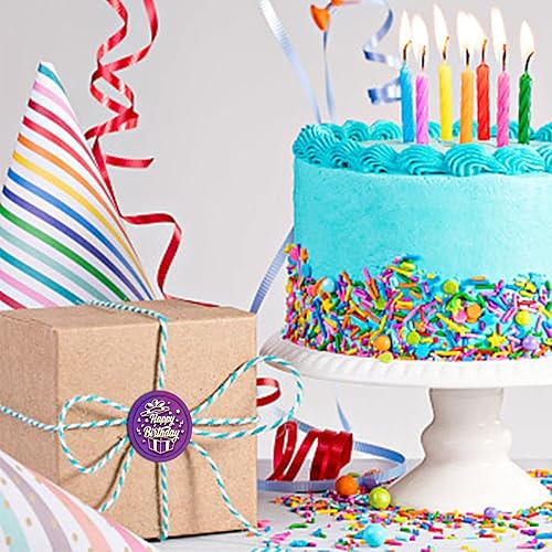 Miniatura 6 de SUPERDANT Juego de 6 sellos de cera de cumpleaños de 0.98 pulgadas, sello de sellado de feliz cumpleaños con pastel, cabeza de globo de latón, 2