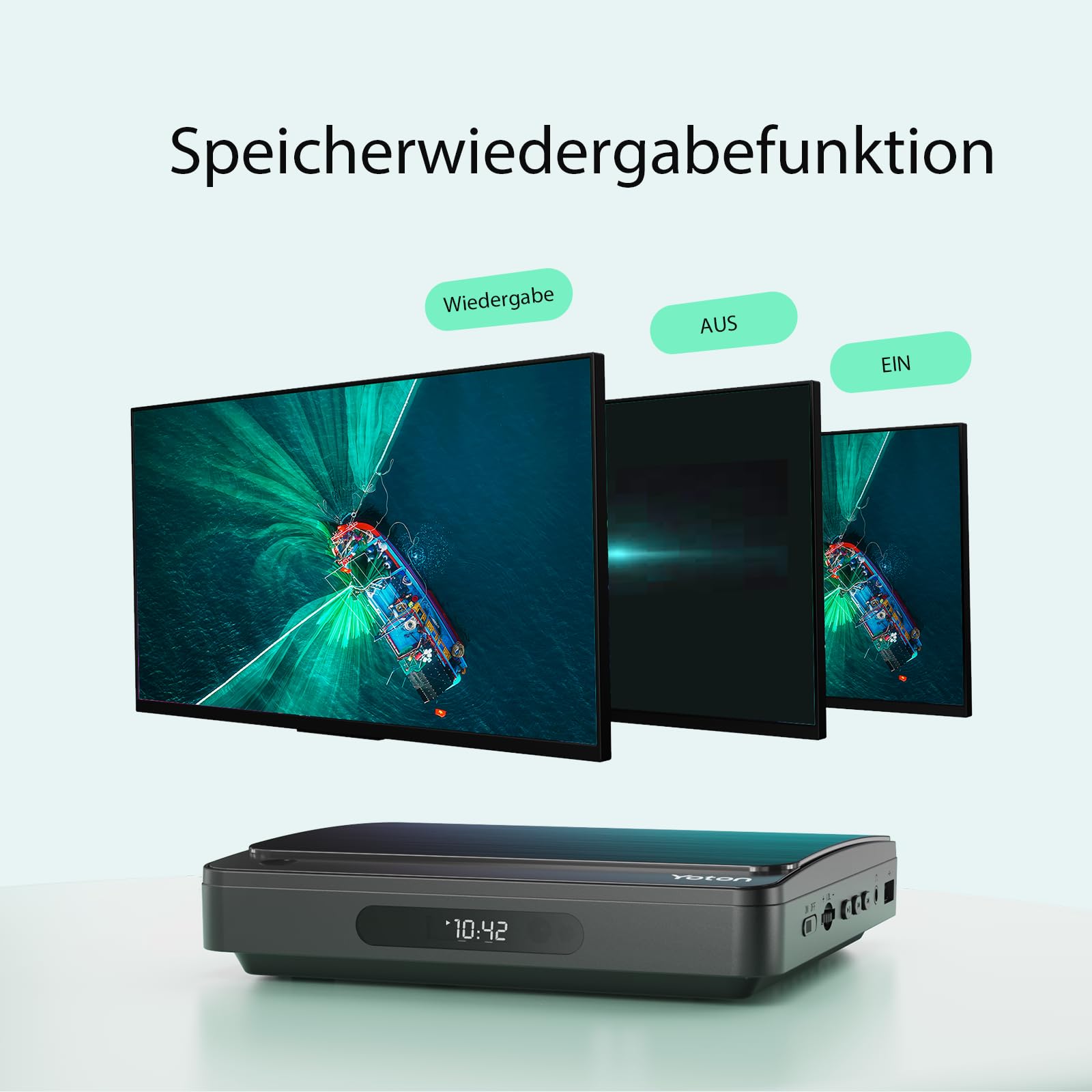 Mini DVD Player für TV mit HDMI-Kabel – HD Upscaling, regionsfrei, Speicherfunktion, HDMI-Sync, kompatibel mit verschiedenen Disc-Formaten (kein Blu-Ray)