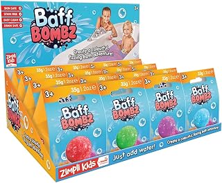 16 x Bath Bombs Value Party Favours Set from Zimpli Kids, Party Bag Fillers for Birthday Parties, Children's Small Gifts, Party Bag Toys, Bath Fizzers, Spa Bubble Bath Bombs, Vegan & Cruelty Free