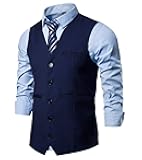 DONGD Mens Formal Suit Vest Business Dress Vest for Suit or Tuxedo