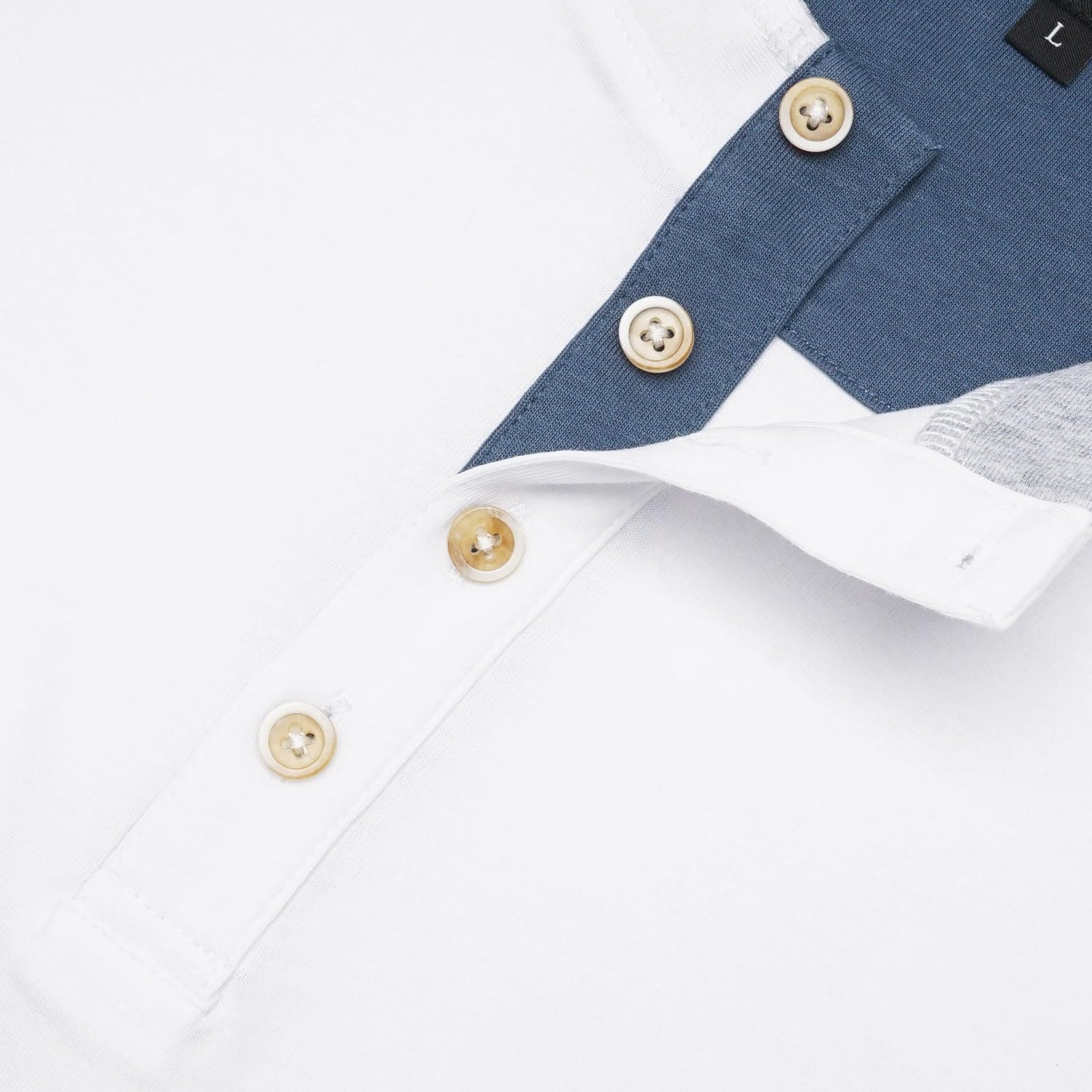 Camisetas Henley de algodón de manga larga para hombre, estilo casual, camisetas clásicas básicas, color liso, con botones