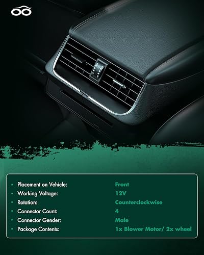 Miniatura 7 de SCITOO Motor de soplador de calentador HVAC con ventilador motor de soplador HVAC apto para 008-A45-02,26-19939 (12V) Conjunto de motor de