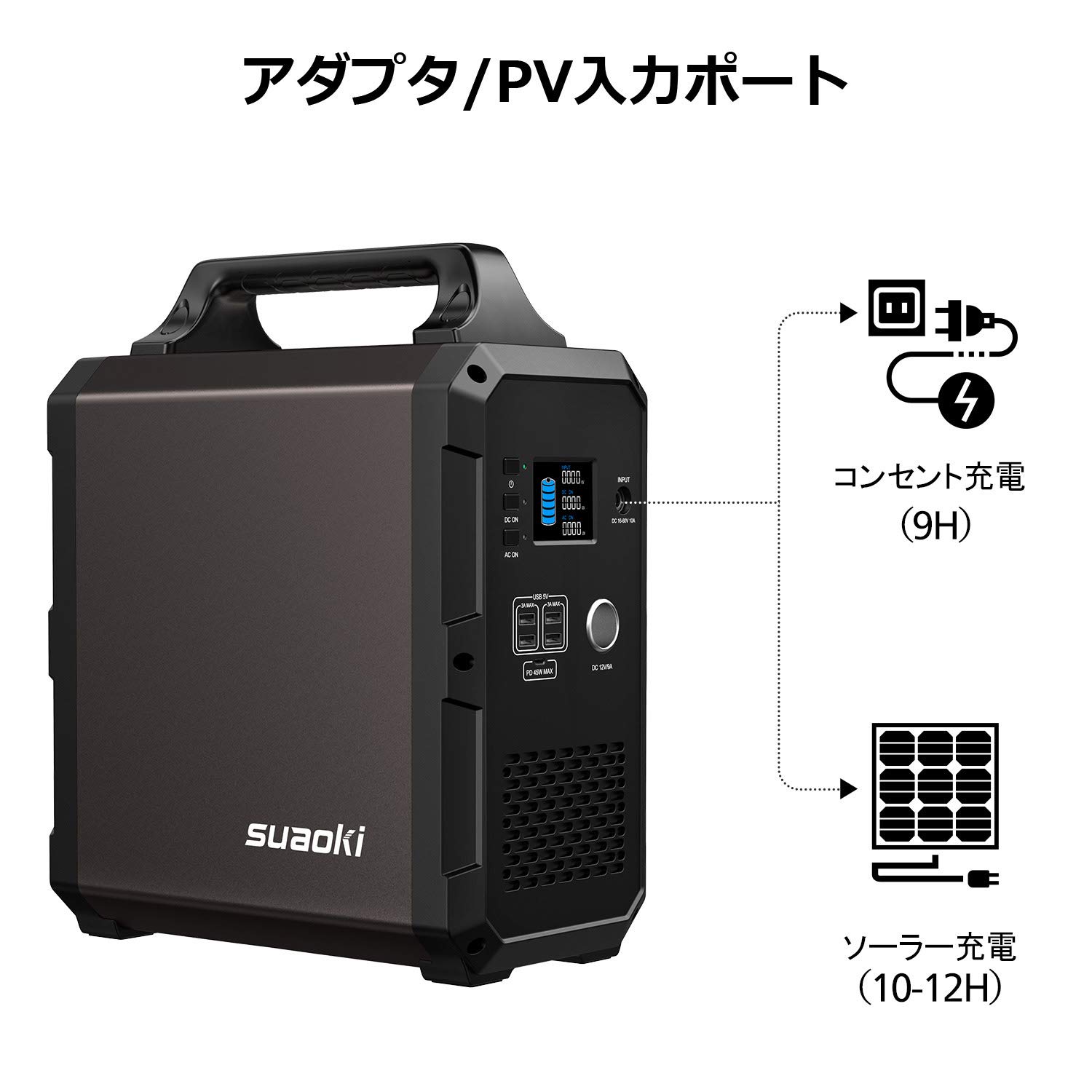 Amazon.co.jp: suaoki ポータブル電源 G1200 332000mAh/1200Wh 大容量 
