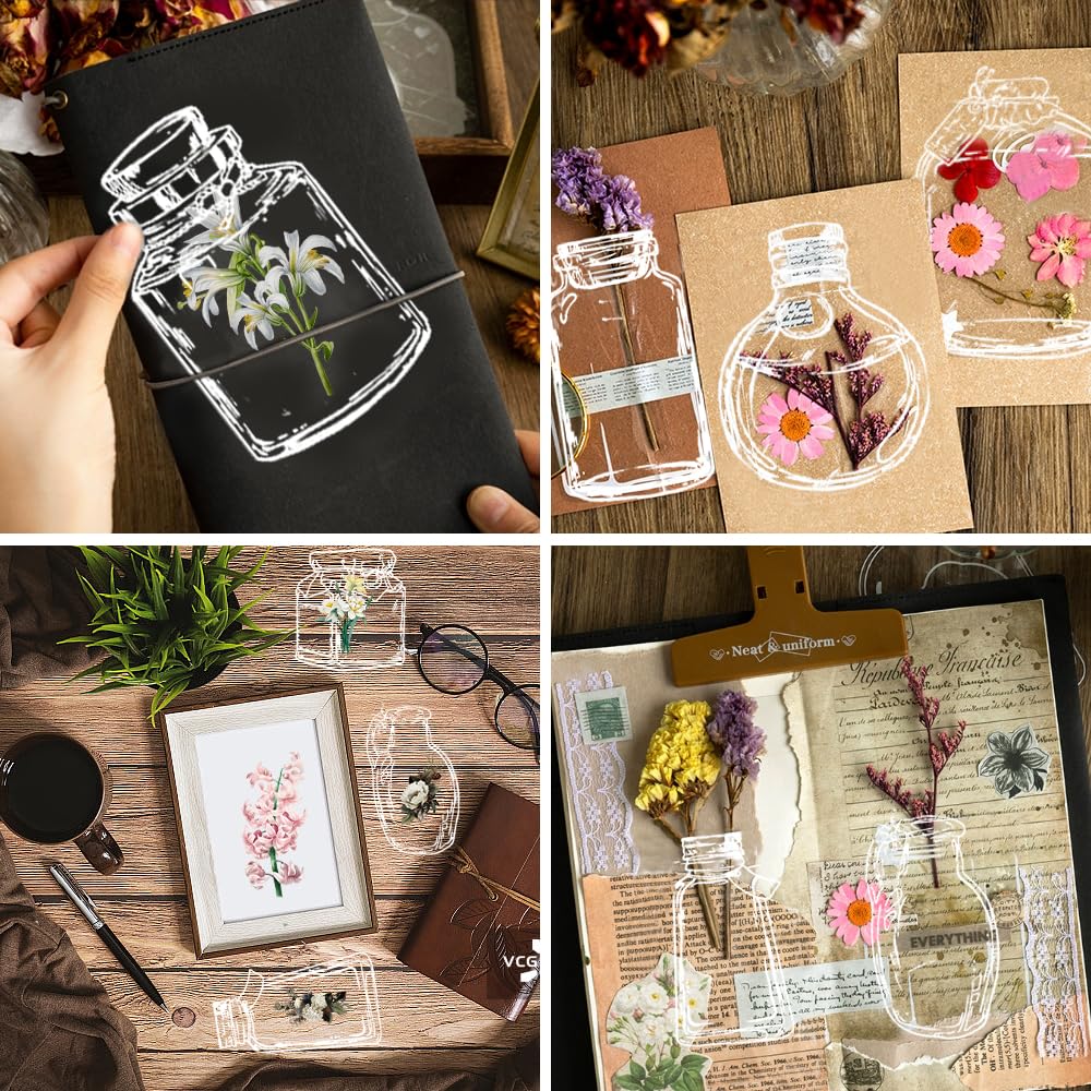 Segnalibri Trasparenti Con Fiori Secchi 40PCS - Kit Fai Da Te Per Creare Segnalibri Personalizzati - Foto 3