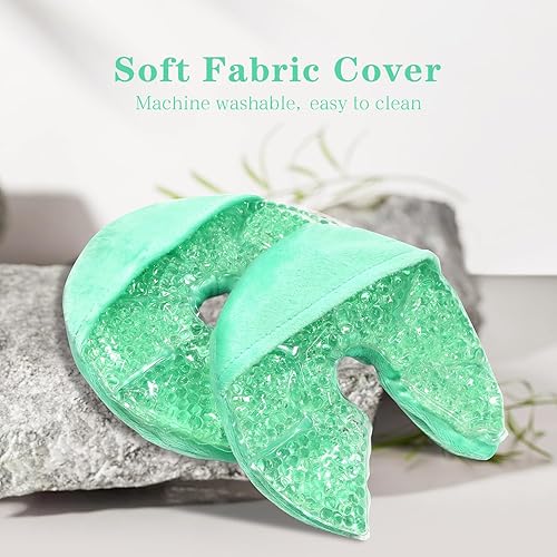 Miniatura 2 de Paquetes de hielo con cuentas de gel para pecho calientefrío, almohadillas de calor para lactancia materna, dolor de lactancia, mastitis,