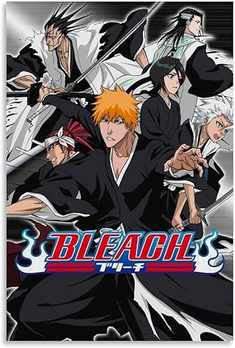 SCLOBO Bleach - Póster de anime con portada de álbum de música, decoración de lienzo para dormitorio, póster artístico sin marco, 12 x 18 pulgadas