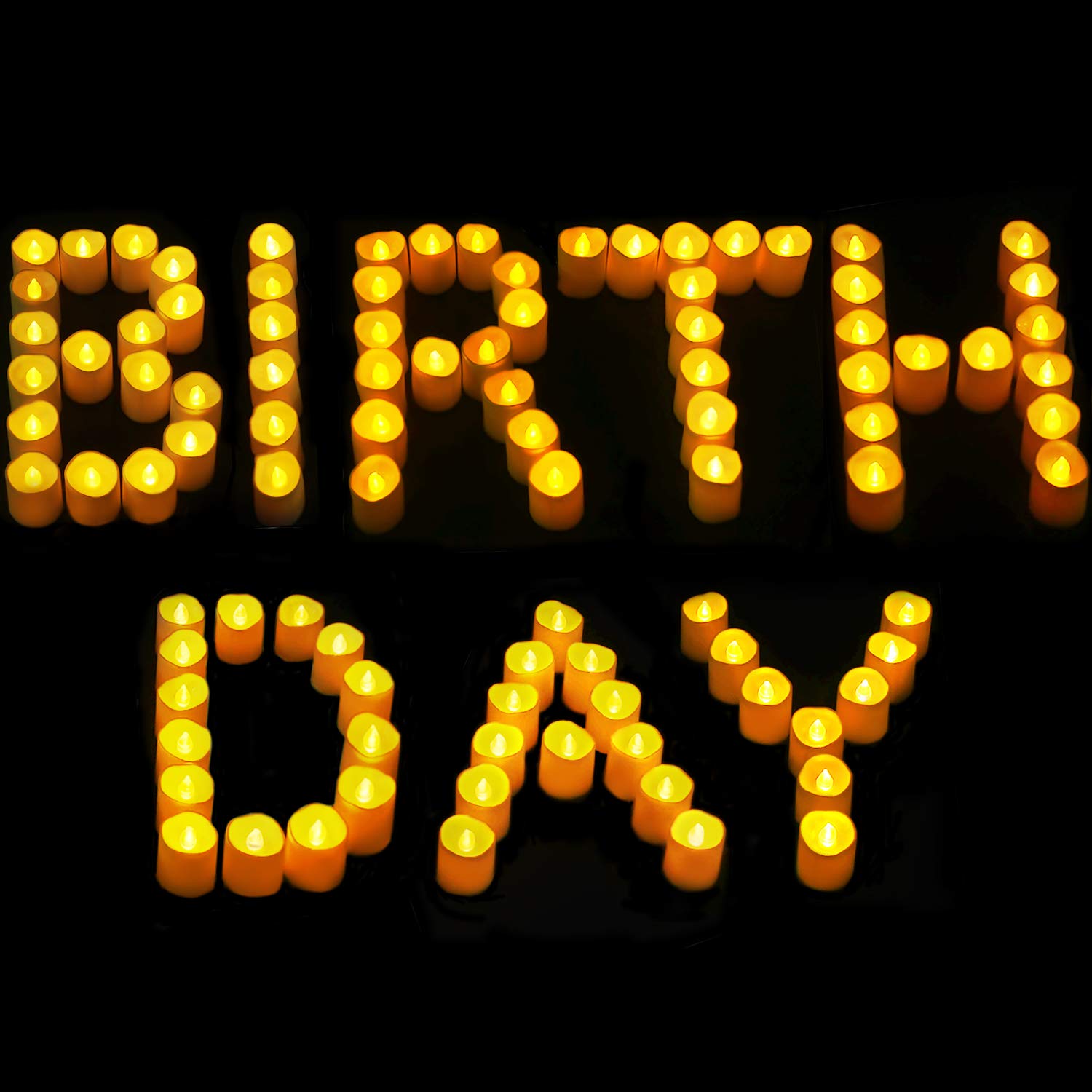 Novelty Place Flameless LED Tea Light Candles in Warm Yellow Flickering Bright Tealights Electric Battery-Powered Tealight Candles for Votive, Wedding, Birthday (Pack of 96)