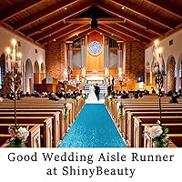 Vista 30 de ShinyBeauty Pasillo de Lentejuelas Negras Brillantes de 2 pies x 15 pies Alfombra Brillante para Bodas, Graduaciones, Fiestas, Alfombra Negra