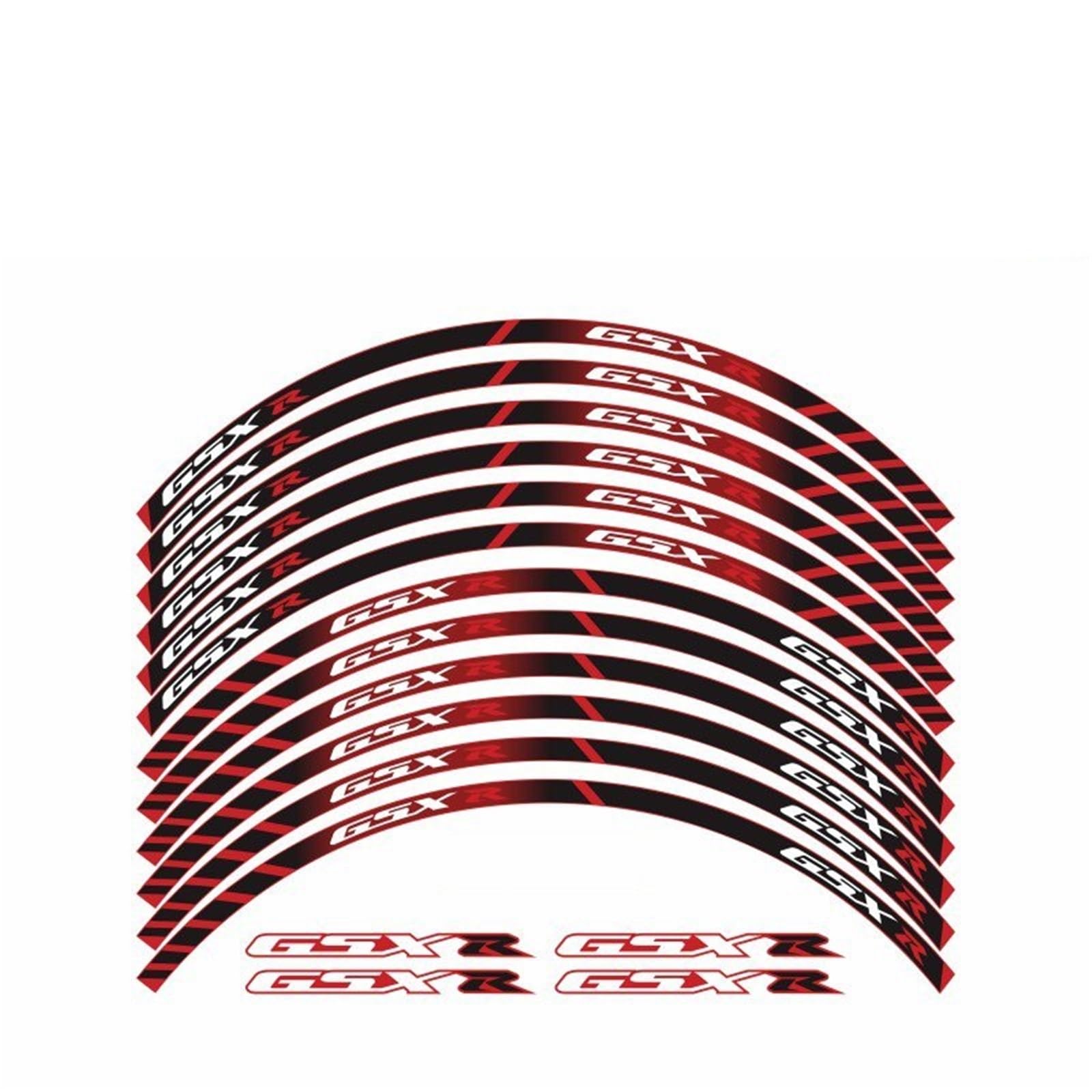 FGLFPXI Thick Edge Outer Rim Reflective Sticker Stripe Wheel Decals for S&uzuki GSXR 250 400 600 1000 750 GSXR1000R GSXR1000 GSXR600