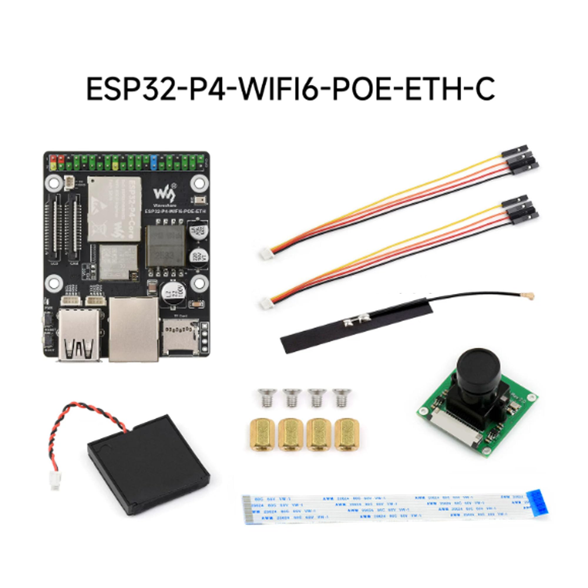 ESP32-P4 Carte de développement, RISC-V, 32 Mo PSRAM + 32 Mo Flash, PoE