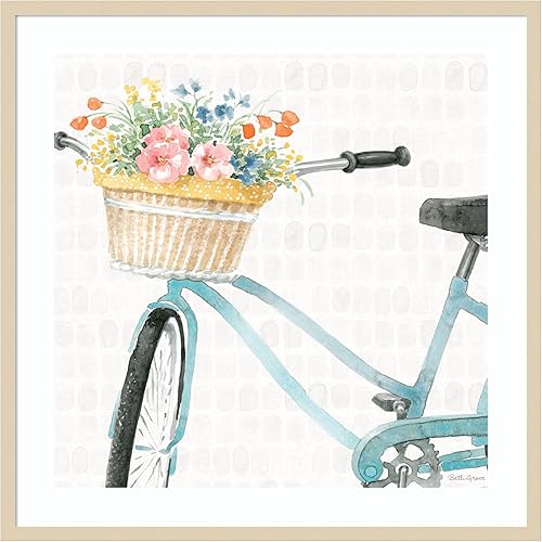 Amanti Art Framed Wall Art Print 33x33 Gardenscape XV by Beth Grove, Transportation Wall Art, Vintage Decor, Large Poster Painting Artwork for